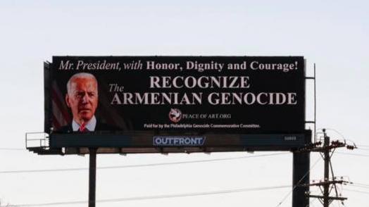 В США появились билборды с призывом к Байдену признать Геноцид армян
