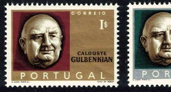 Галуст Гюльбенкян на марках Португалии