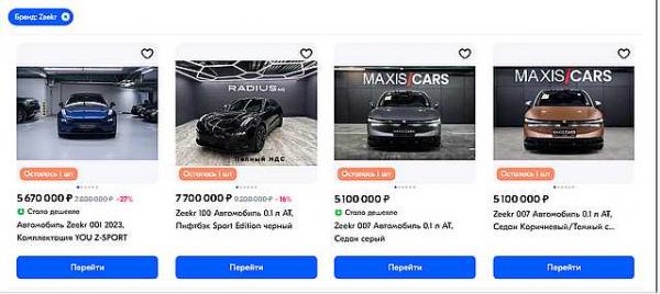 Электромобили Zeekr