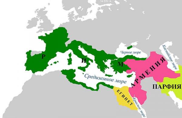 Великая Армения на момент столкновения с Римом