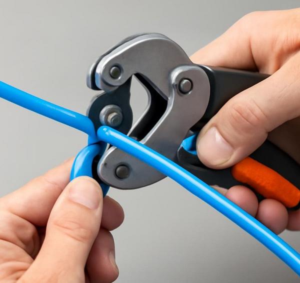 Правильный отрез пневматической трубки специальным труборезом