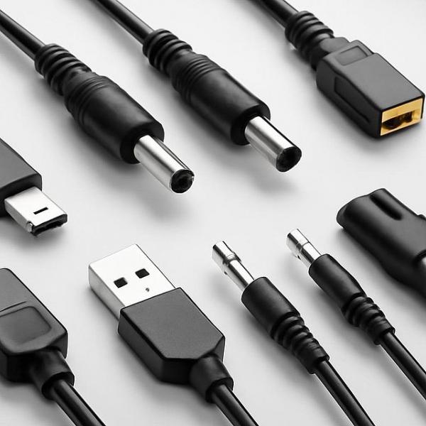 Разнообразие штекеров для блоков питания включая DC barrel USB и другие типы