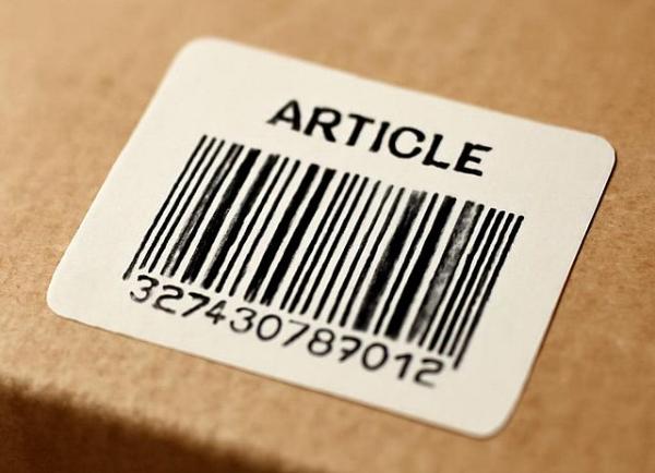 Пример наклейки с штрих-кодом и артикулом для e-commerce