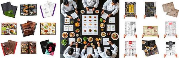 меню ресторана и кафе