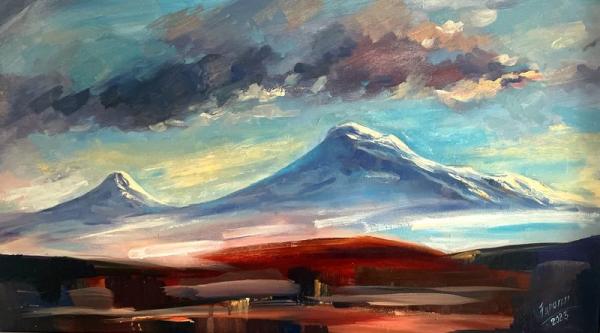 Арарат в лучах заката