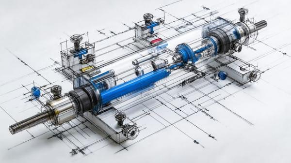 Схематическое изображение устройства пневматического привода