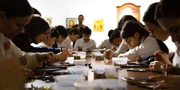 мастер-классе по смальтовой мозаике