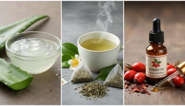 Алоэ вера Зеленый чай Масло шиповника