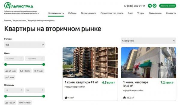 квартиры на вторичном рынке