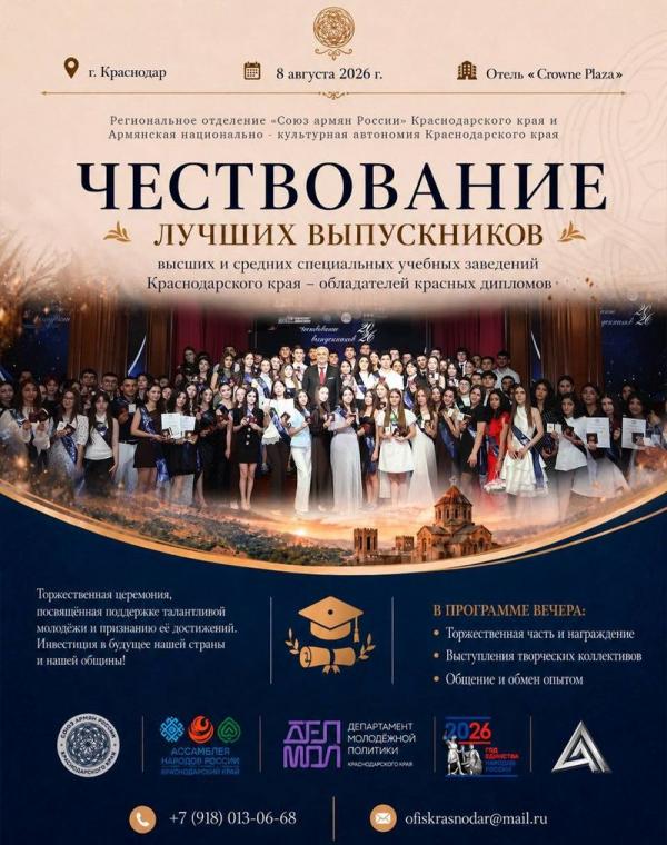 чествование лучших выпускников вузов и ссузов Кубани