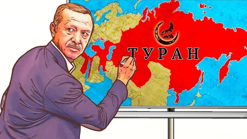 карта мифического Великого Турана