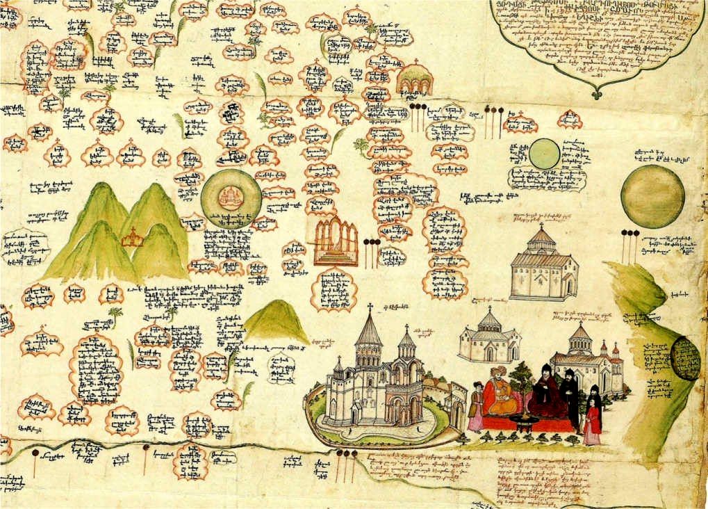 карта 1691 года Еремия Челеби Кеомюрджян