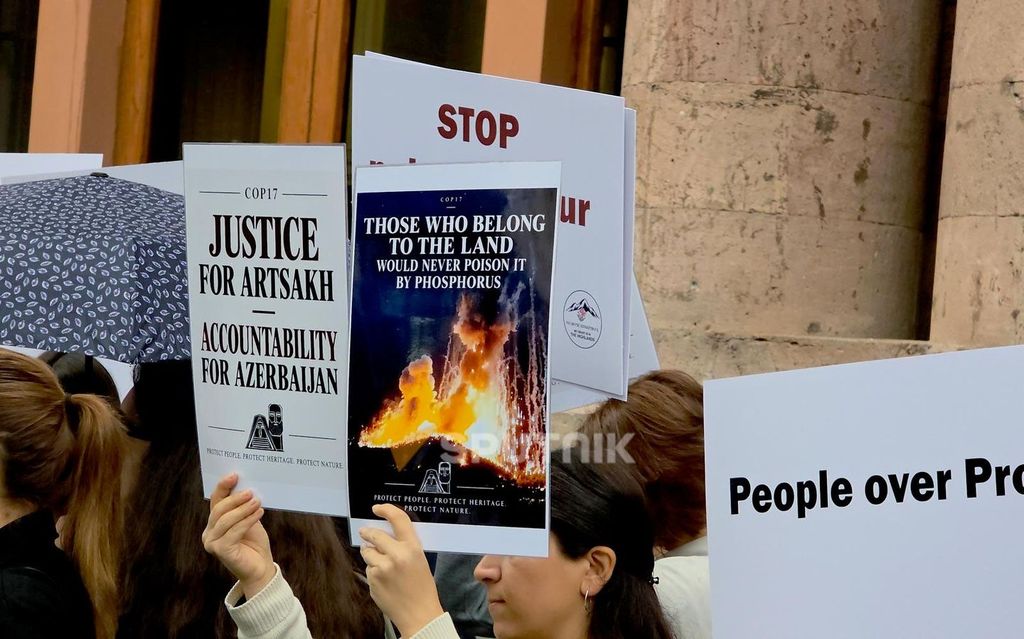 протесты арцахцев в Ереване