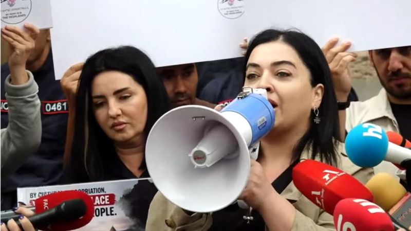 протесты арцахцев в Ереване